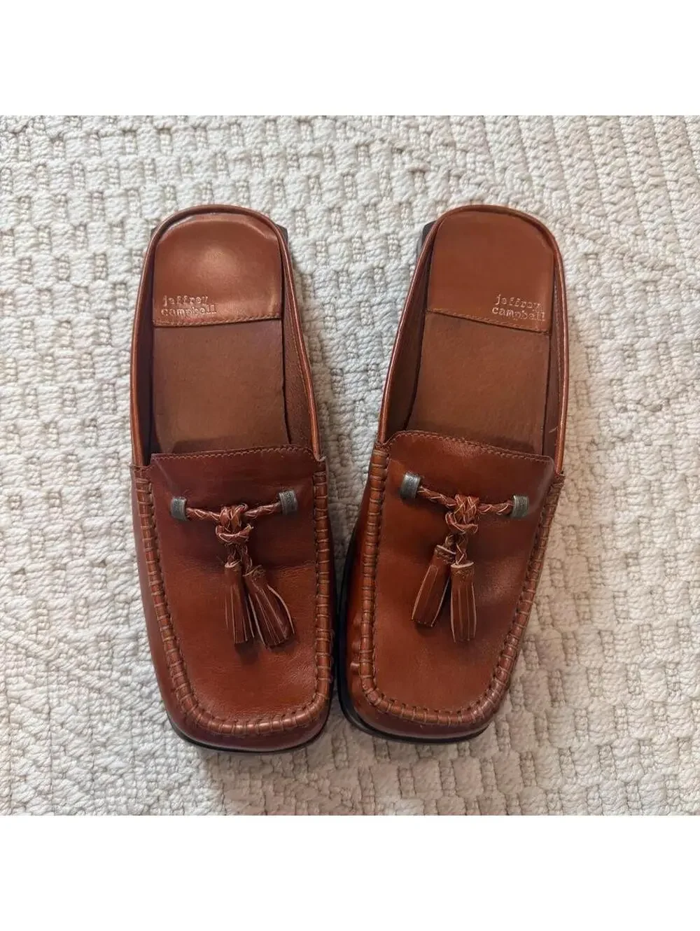 Jeffrey Campbell Clandies Square Toe Loafer Mule